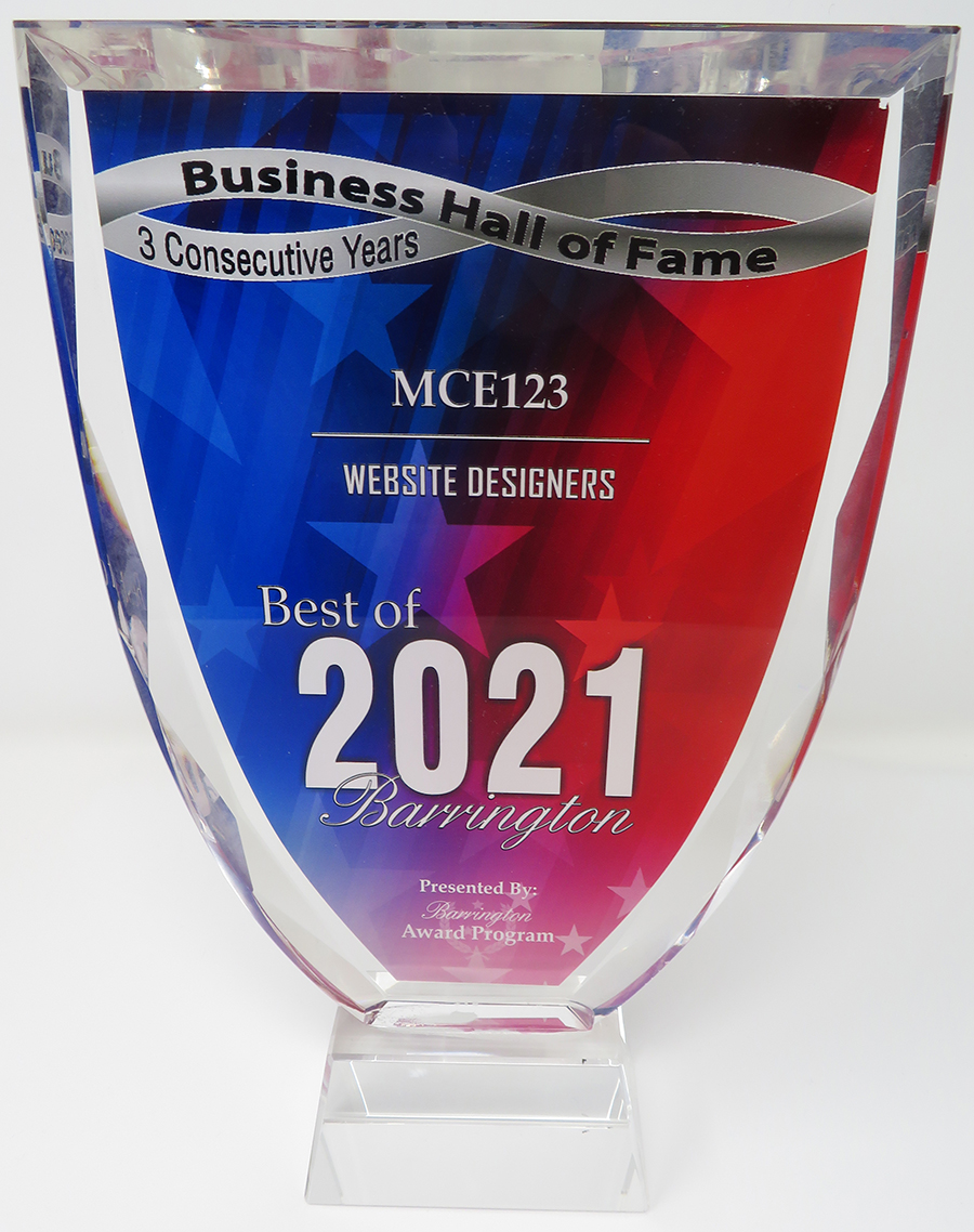 MCE123 - Website Designer - Best of 2021 - Barrington Award