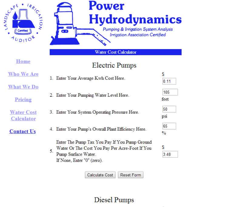 Pump Calculator