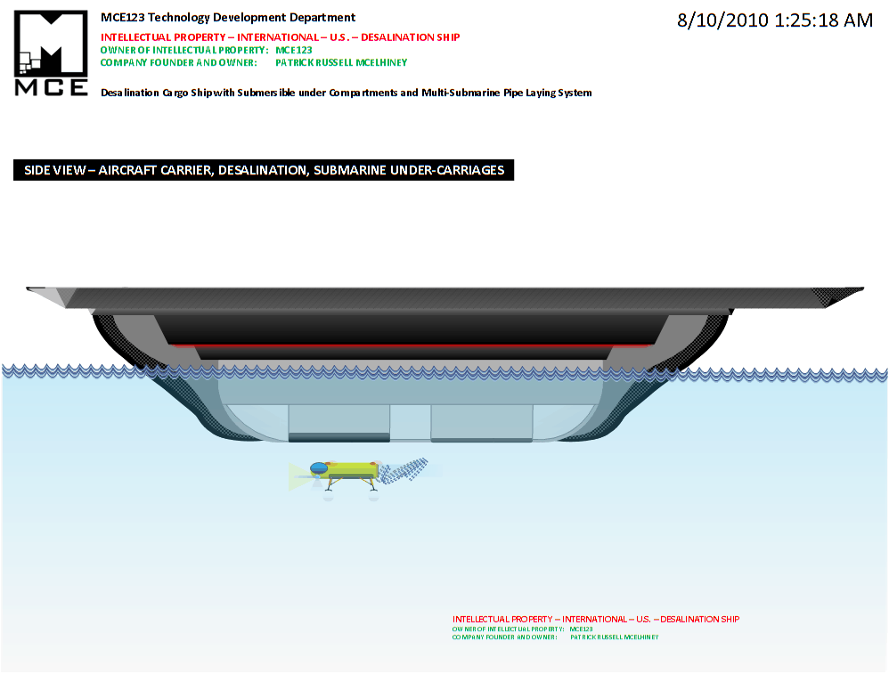 Desalination Cargo Ship with Submersible #2